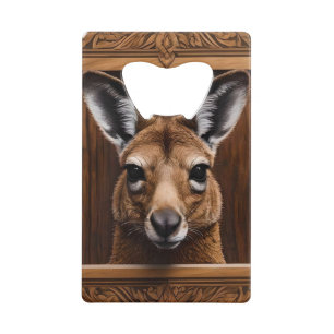 Australian 3D Wood Print Kangaroo,