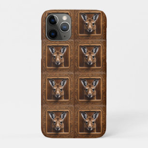 Australian 3D Wood Print Kangaroo, Case-Mate iPhone Case
