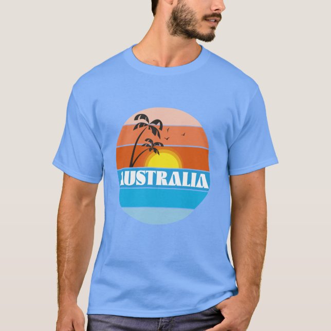Australian 80s sunset retro logo T-Shirt (Front)