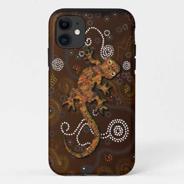 Australian Aboriginal Art Desert Gecko Case-Mate iPhone Case (Back)