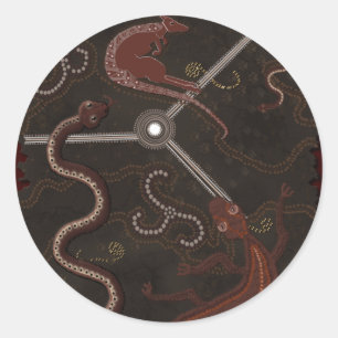 Australian Aboriginal Art Gift Classic Round Sticker