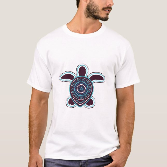Australian Aboriginal Art Turtle T-Shirt (Front)