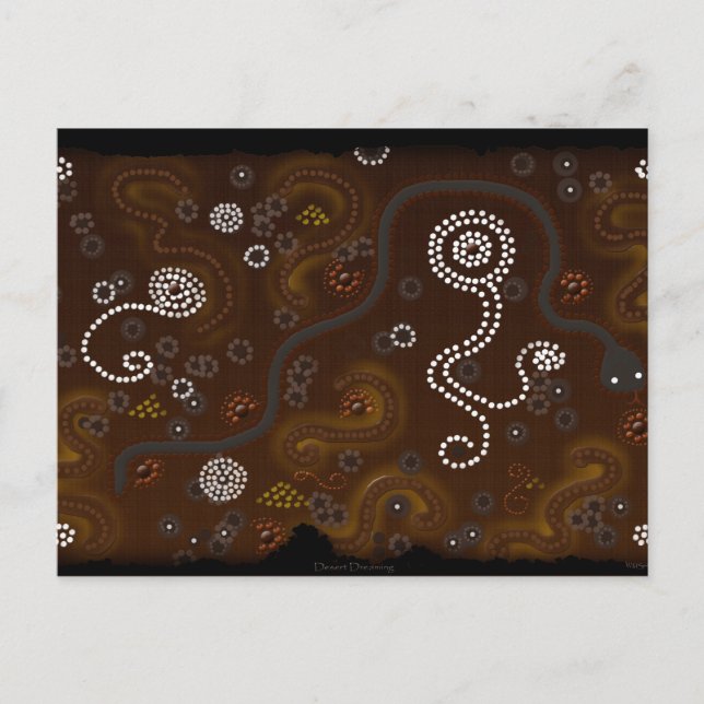 Australian Aboriginal Desert Art Postcard (Front)
