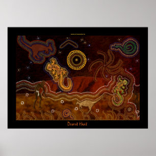 Australian Aboriginal Desert Heat Poster