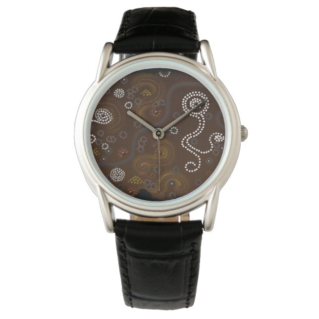 Australian Aboriginal Desert Outback themed Art Watch (Front)