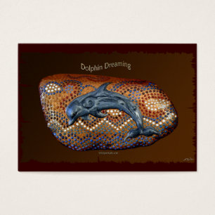 Australian Aboriginal Dolphin Art ACEO Biz Cards