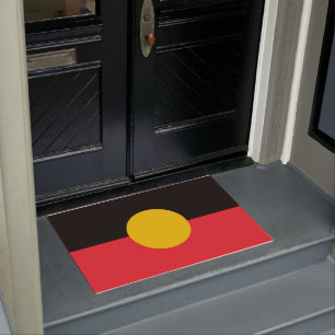 Australian Aboriginal flag  Doormat
