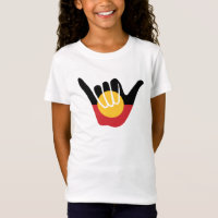 Australian Aboriginal Flag Shaka sign hang loose