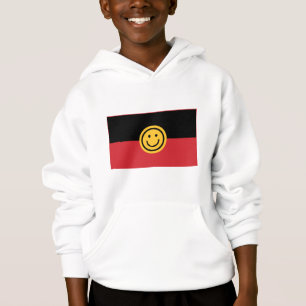 Australian Aboriginal flag with Smile face