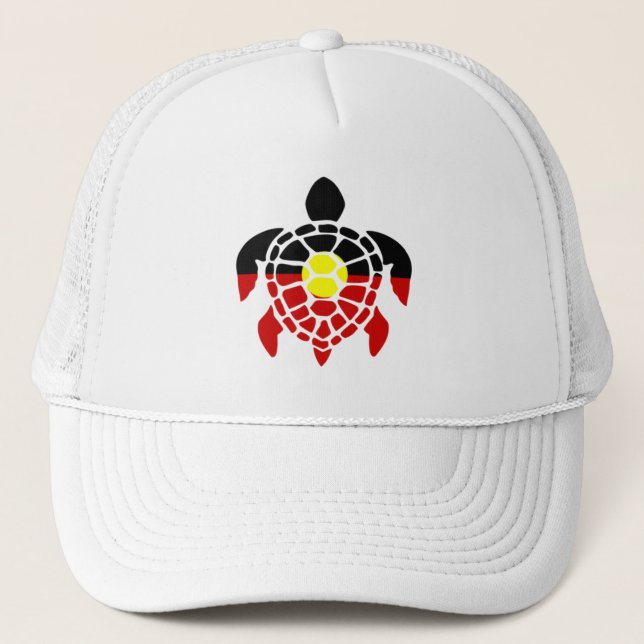 Australian Aboriginal Sea Turtle Trucker Hat (Front)