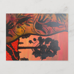Australian Aboriginal spring time post card