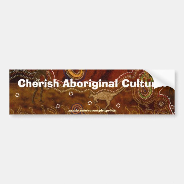 Australian Aboriginal Style Art Bumper Sticker (Front)