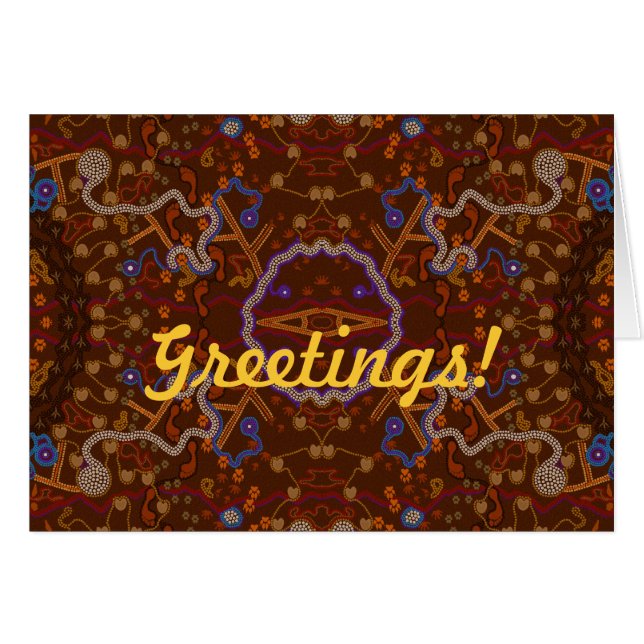 Australian Aboriginal-style Walkabout Art Design (Front Horizontal)