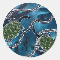 Australian Aboriginal turtle neck snake sticker