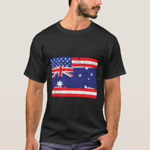 Australian American Flag Distressed T-Shirt