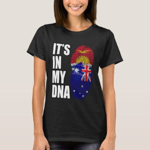Australian And Kiribati Mix DNA Heritage Flag T-Shirt