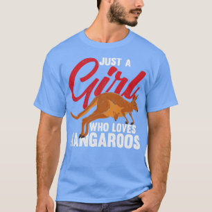 Australian Animal Just A Girl Who Loves Kangaroos T-Shirt