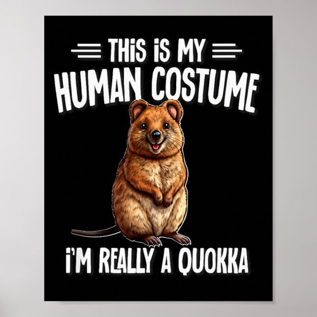 Australian Animal Quokka Shirts &amp; Hoodies Cute Poster (Front)
