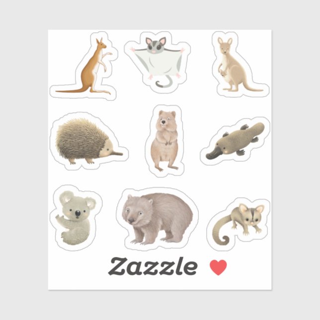 Australian Animal Stickers (Sheet)