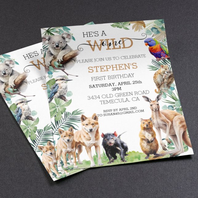 Australian Animal Wild One Birthday Kangaroo  (Creator Uploaded)