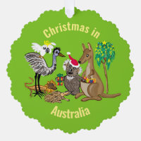 Australian animals and Santa Koala