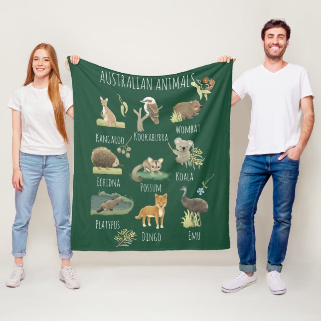 Australian Animals  Fleece Blanket (In Situ)