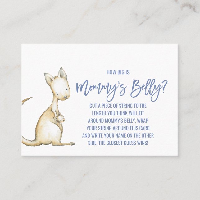 Australian Animals | How Big Is Mummy's Belly Game Calling Card (Front)