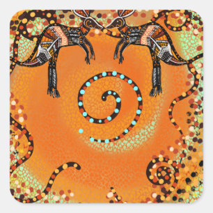 AUSTRALIAN ART SQUARE STICKER