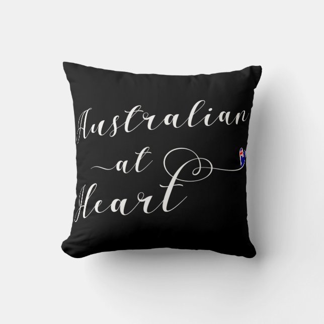 Australian At Heart Throw Cushion, Aus Cushion (Front)