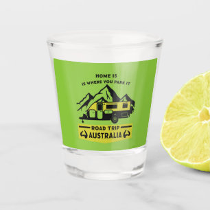 Australian Aussie Caravan Caravanning Summer Shot Glass
