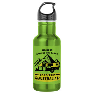 Australian Aussie Caravan Caravanning Summer Trav 532 Ml Water Bottle