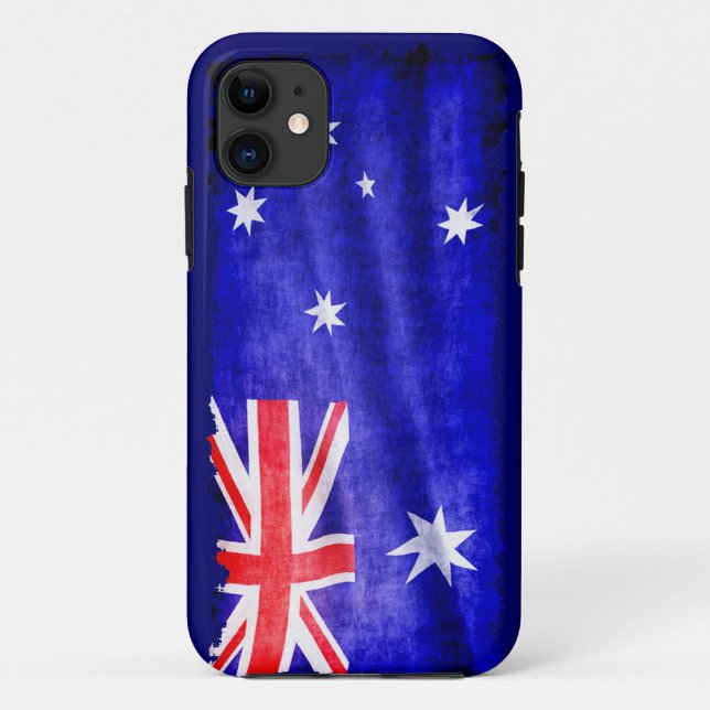 Australian, Aussie Flag, Downunder Patriotic Flag Case-Mate iPhone Case (Back)