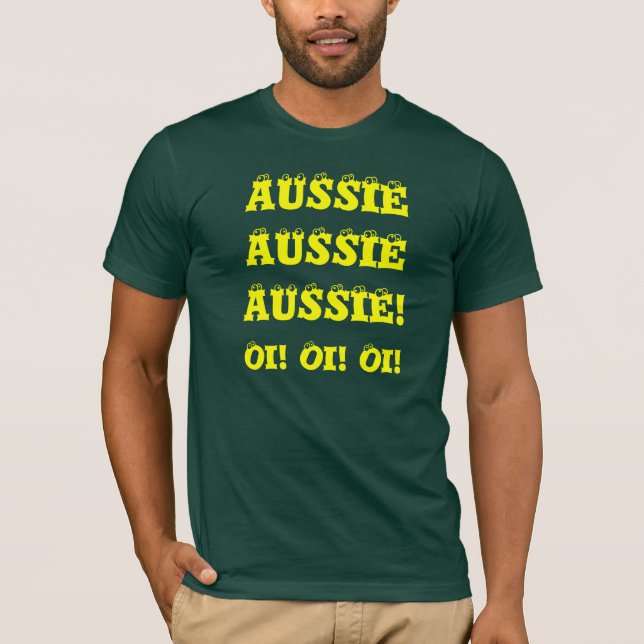 Australian Aussie Sports Fan T Shirt (Front)