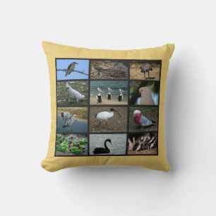 Australian Bird Photo Collage Cushion