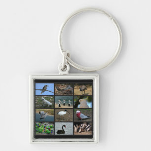 Australian Birdwatchers Collage Key Ring