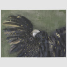 Australian Black Cockatoo Decoupage paper