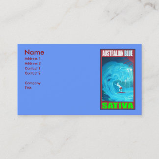 AUSTRALIAN BLUE SATIVA BUSINESS CARD