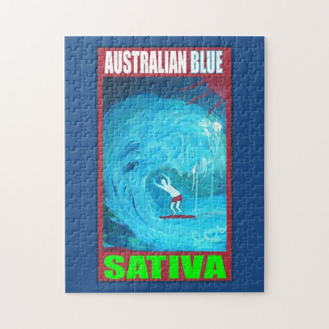 AUSTRALIAN BLUE SATIVA JIGSAW PUZZLE (Vertical)