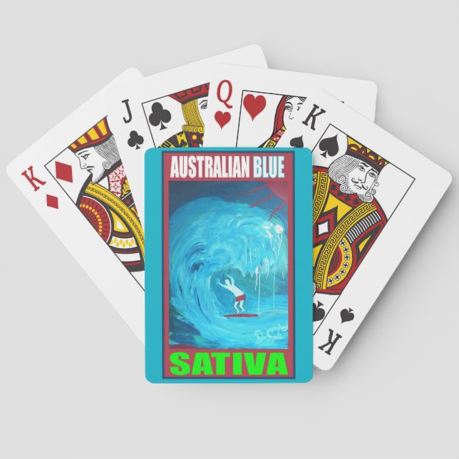 AUSTRALIAN BLUE SATIVA PLAYING CARDS (Back)