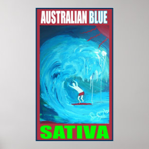 AUSTRALIAN BLUE SATIVA POSTER