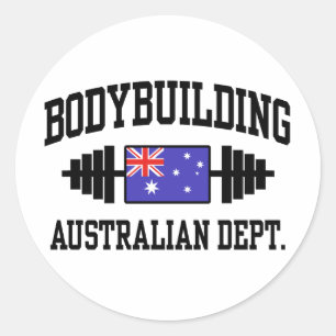Australian Bodybuilder Classic Round Sticker