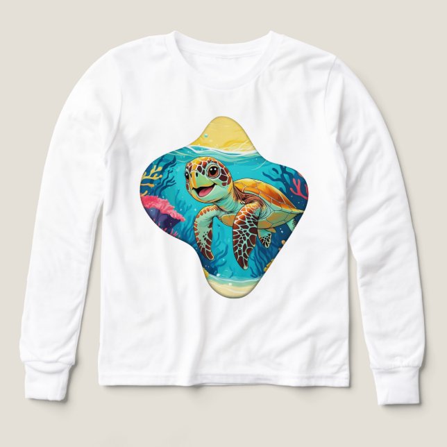Australian Boho Turtle T-Shirt | Sunny Splash (Design Front)