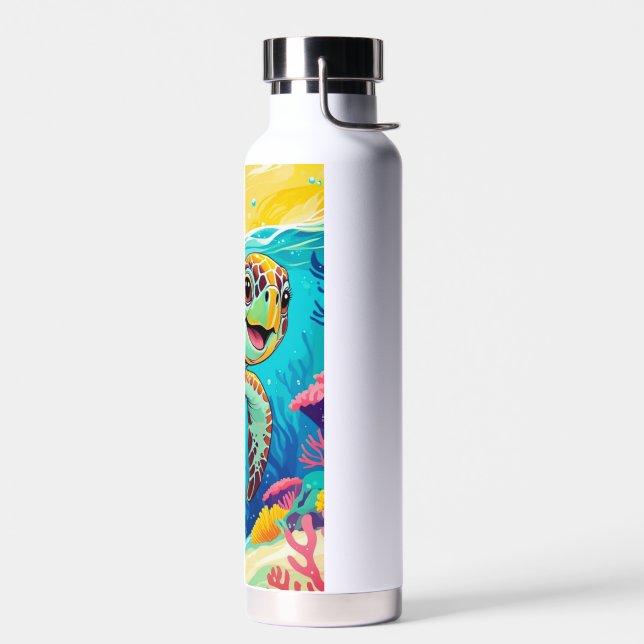 Australian Boho Turtle Water Bottle | Sunny (Left)