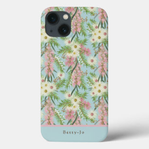 Australian Bottlebrush Country Garden Blue iPhone 13 Case