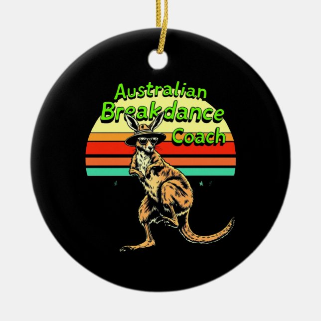  Australian Breakdance Coach Hip Hop & Breakdance Ceramic Tree Decoration (Front)