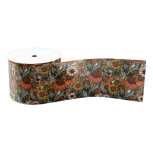 Australian Bush Wildflower Garden Grosgrain Ribbon