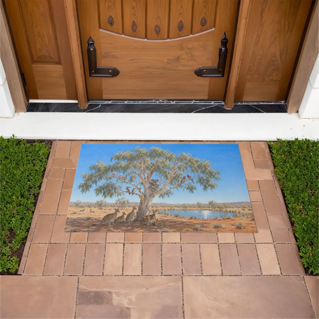 Australian Bush Wildlife Gathering Doormat (Outdoor)