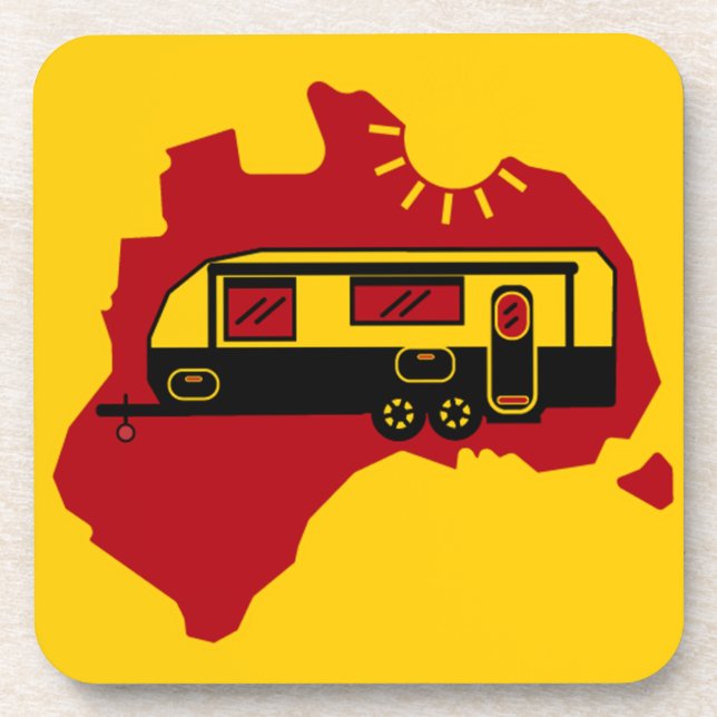 Australian Caravan Camping      Coaster (Front)