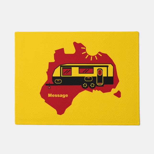 Australian Caravan Camping    Doormat (Front)