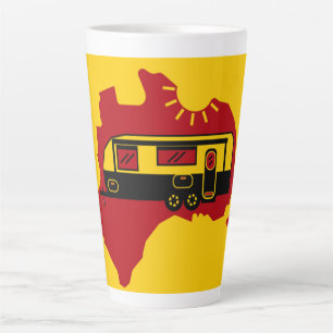 Australian Caravan Camping Latte Mug